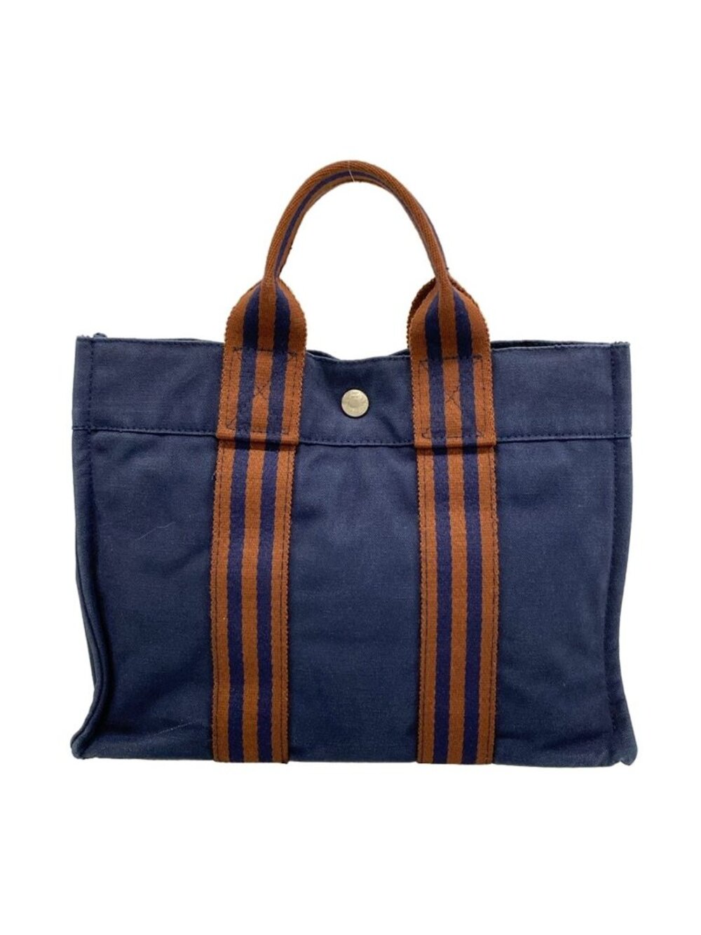 Hermes Tote Fourre Tout PM Navy Dark Brown - Picture 3 of 12